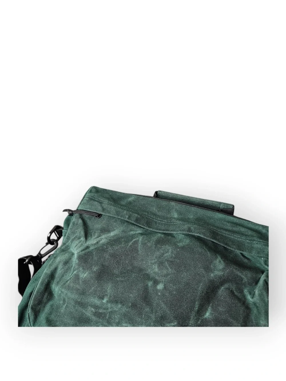 Eddie Bauer Heritage Green Waxed Canvas Messenger Bag